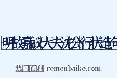 明故嘉议大夫沈公行状造句是什么意思的图片